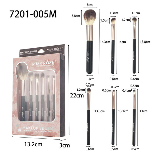 Professional 6 Marble Makeup Brush Set