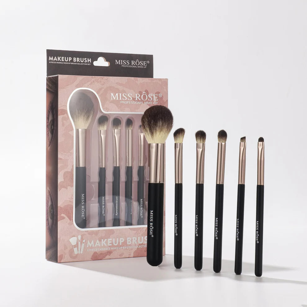 Professional 6 Marble Makeup Brush Set